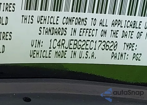 2014 Jeep Grand Cherokee Limited from USA, damaged, VIN 1C4RJEBG2EC173620